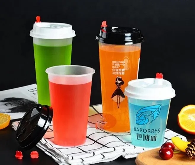 12oz 16oz 24oz Clear Disposable PP Bubble Tea Plastic Cup