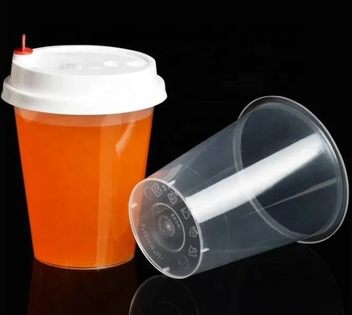 360ml clear PP injection disposable babo milk tea cup