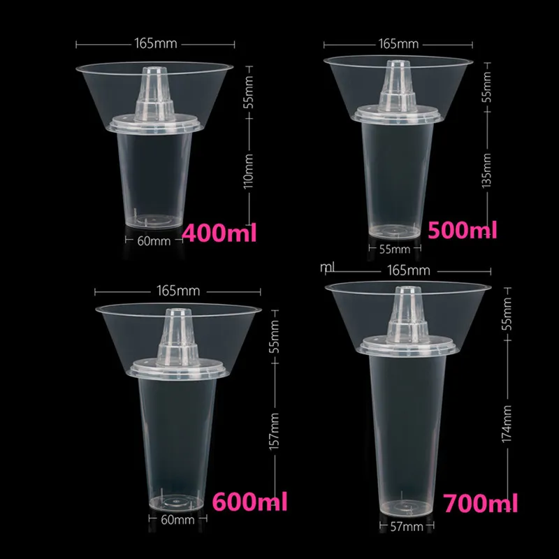 Disposable Hotpot Takeout 2 In 1 Plastic Cup with Bowl