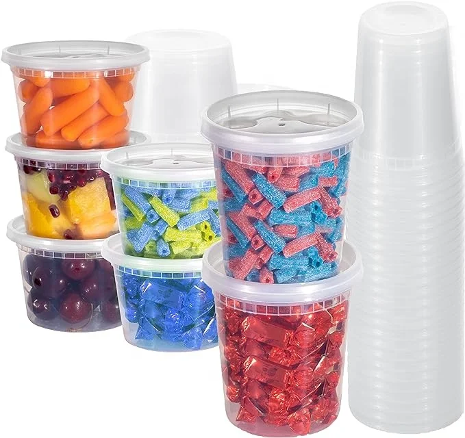 pp container 8oz 12 oz 16 oz 24 oz 32 OZ Deli food Packaging soup container cup with lid