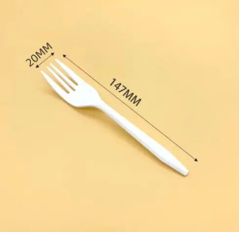 Fork Food Grade Individual Packing Fork Knife Spoon Utensil Cutlery Disposable Flatware Heavy Duty PP Plastic Forks