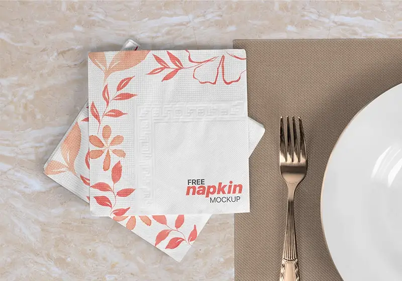 Wholesale Custom Logo Printed White Party Dinner Wood Pulp Paper Napkin Tissue