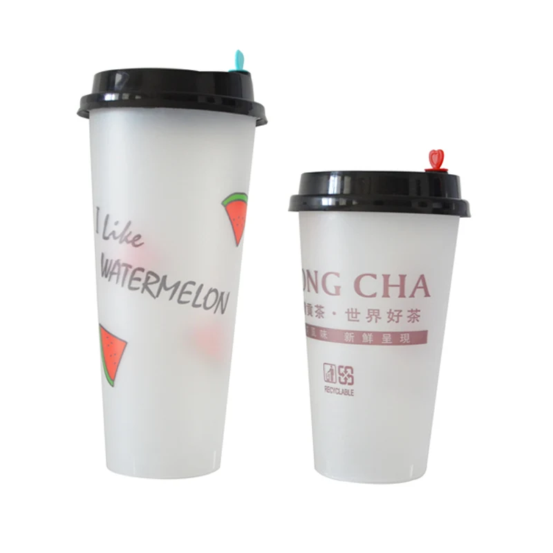 Clear Disposable Plastic Bubble Tea PP Injection Cup