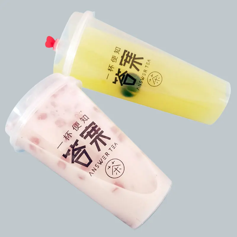 Plastic PP cup Injection Milk Tea cups Plastic Boba PP Tea Cups