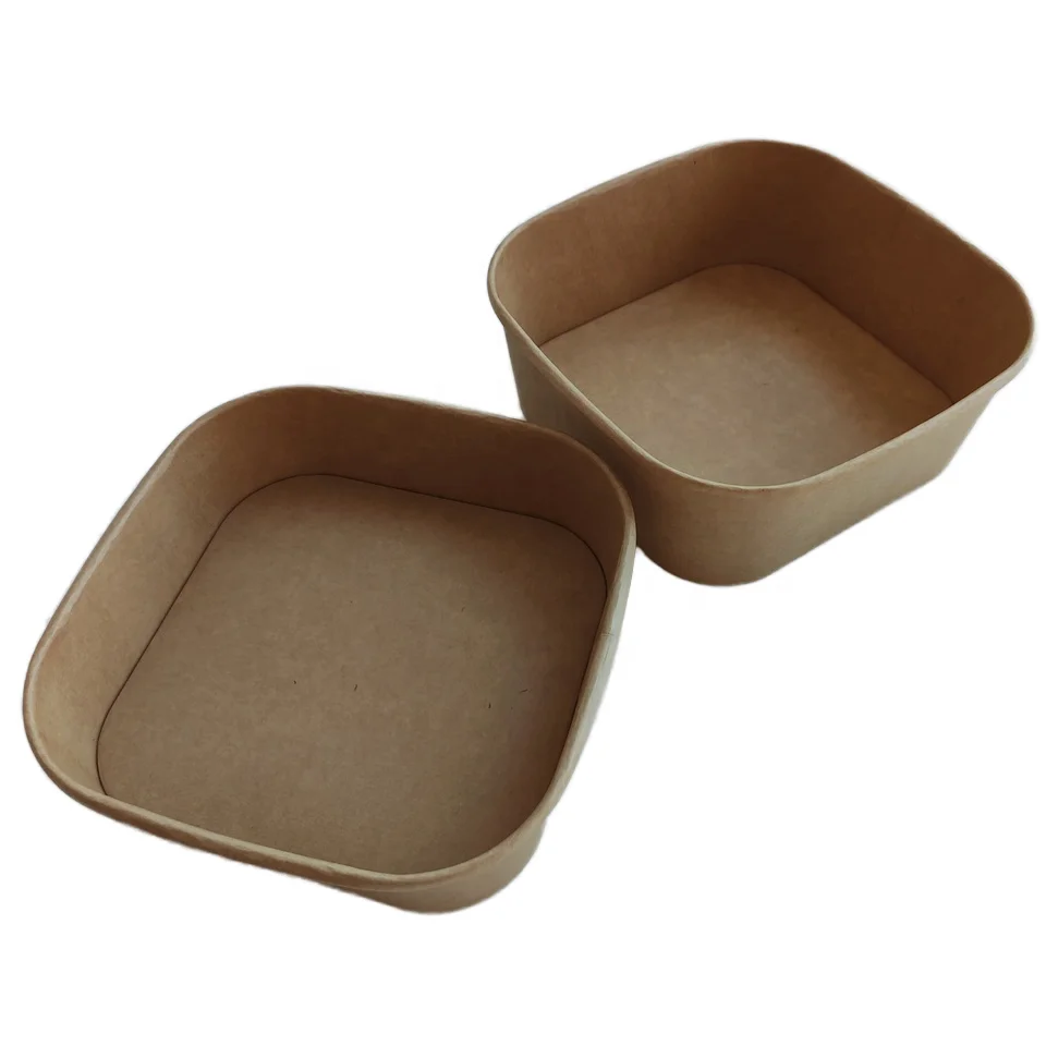 Rectangle paper square salad container bowls