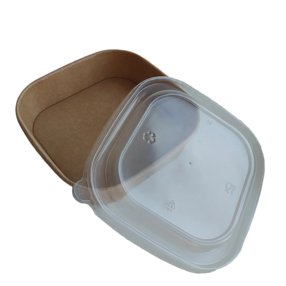 Rectangle paper square salad container bowls