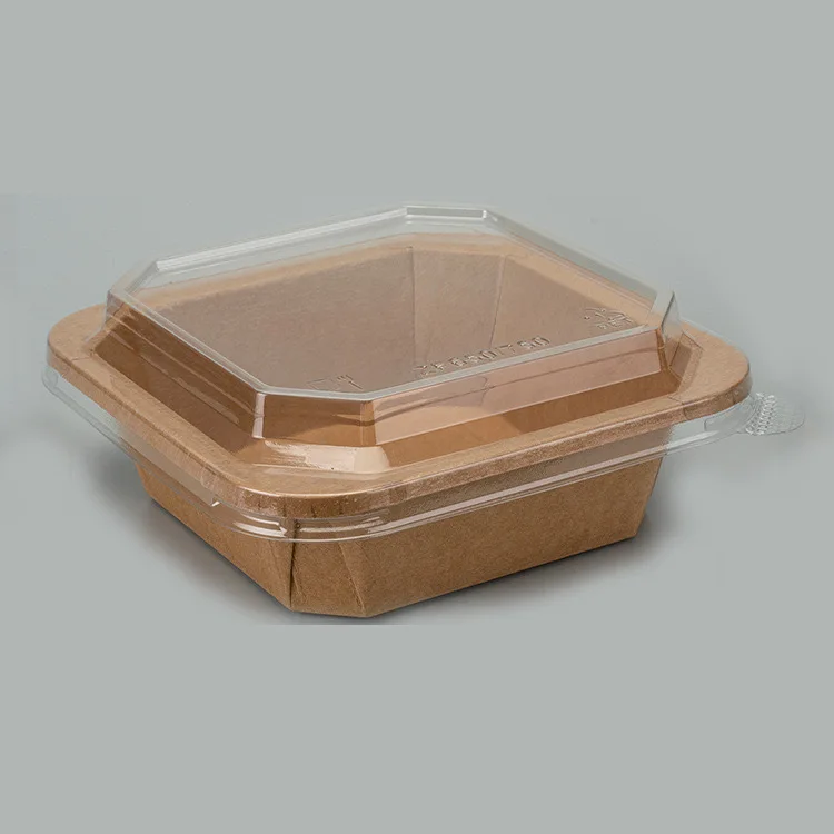 300 400 500 750 1000 1200ml Octagonal Square Bowl with PP PET Lid