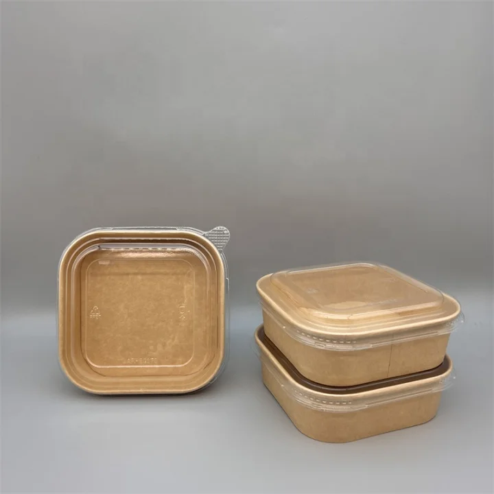 500ml 650ml 900ml 980ml 1320ml square rectangle salad paper bowls