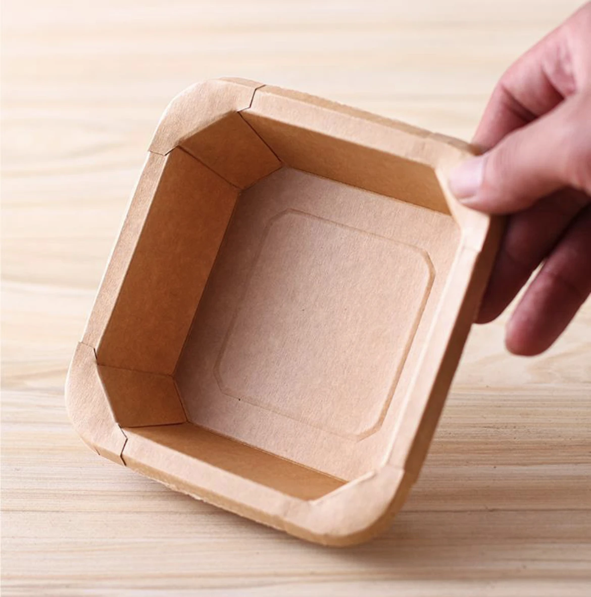 Kraft Paper Food Container Octagonal Paper Bowl