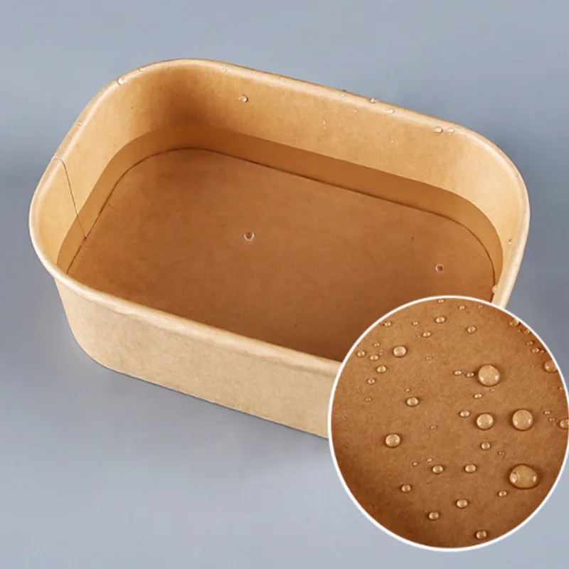 500ml 650ml 750ml 1000ml Rectangle Paper Bowl