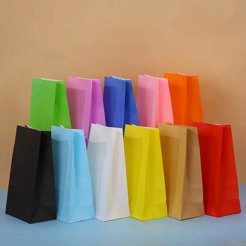 Bread Kraft Bag Without Handle Package Carrying Paper Bag For Takeaway