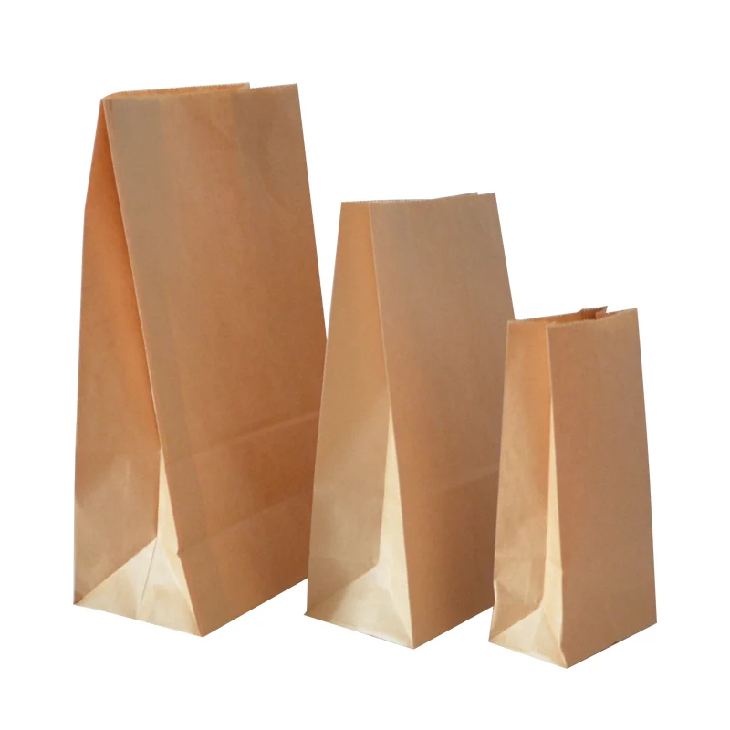 Light Brown 70gsm Kraft Paper Bags Strong Big Carrier Bag Take Away Bread Deli Clothing Packaging