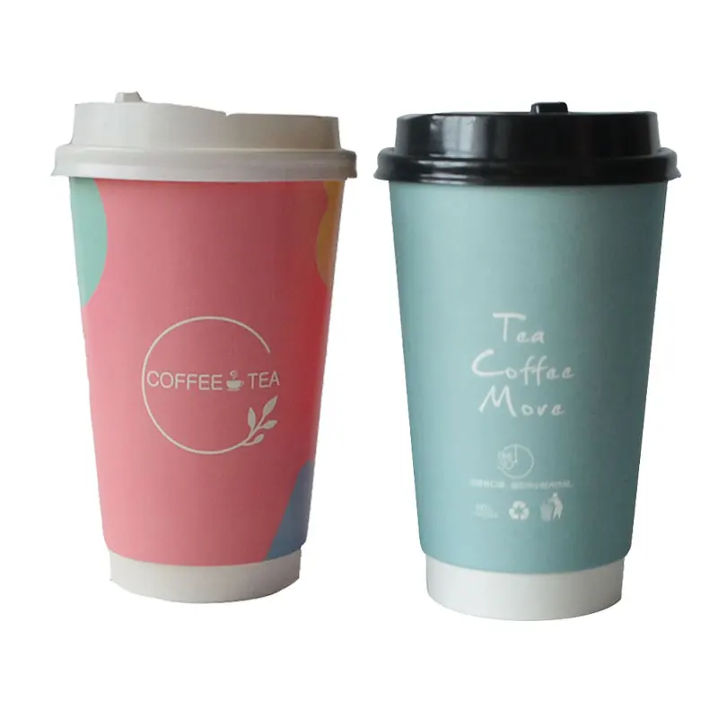 custom printed insulated paper cups Double Wall Hot Coffee Cup