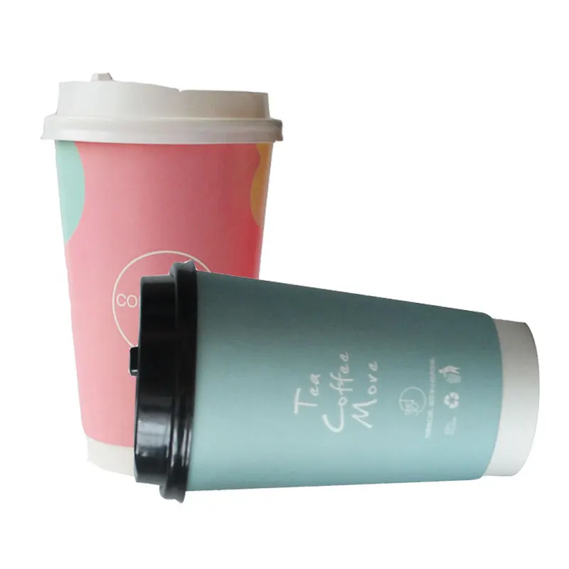 custom printed insulated paper cups Double Wall Hot Coffee Cup