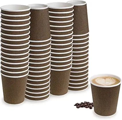 90 Top 8 oz and 10oz ripple wall corrugated paper cup