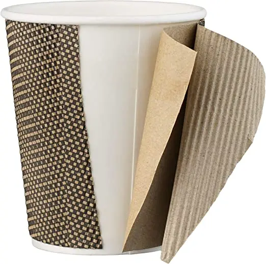 90 Top 8 oz and 10oz ripple wall corrugated paper cup