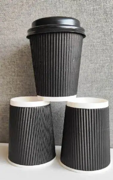 Disposable 8oz coffee tea cup white paper drinking cups with lid