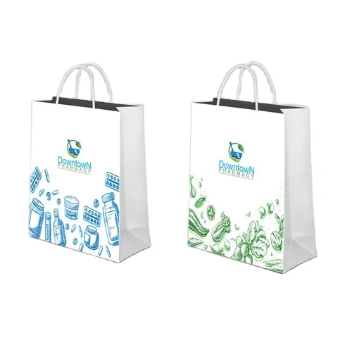 Kraft Paper Bag With Your Own Logo Custom Shopping Paper Bag For Food With Handle