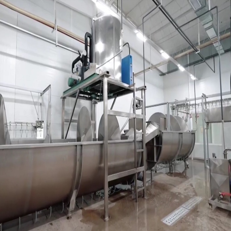 machine de pré-refroidissement en spirale pour abattoir de poulet