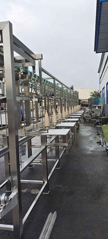 خط تقطيع الدجاج شبه الأوتوماتيكي