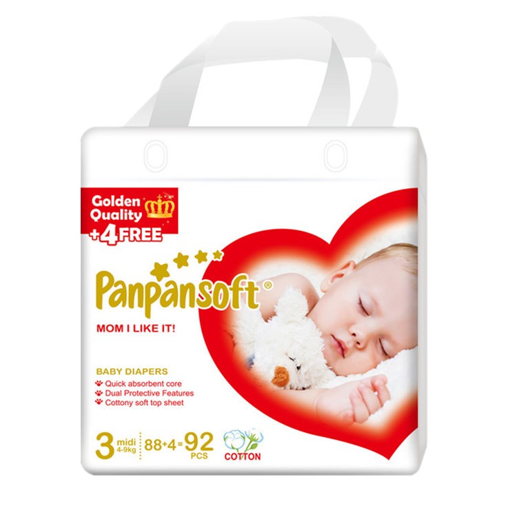 Panpansoft, Uni4star, Plain Quality Soft Breathable Disposable Baby Pull Up Diaper From China Factory