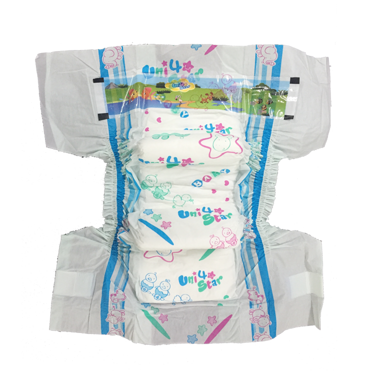 Panpansoft, Uni4star, Raw Material For Super Cool Disposable Fields De Bebes Baby Diaper Factory