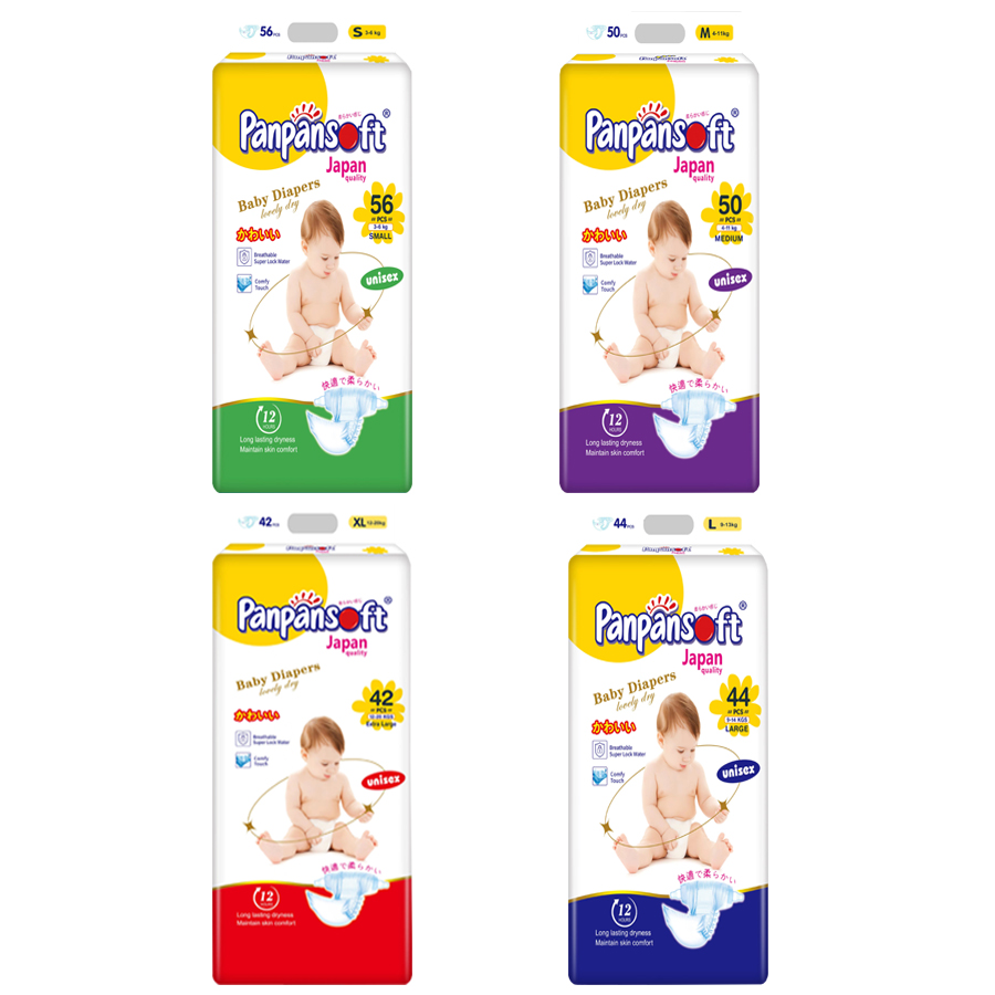 Hot Sale High Quality Super Dry Cotton Baby diapers disposable new born baby diaper