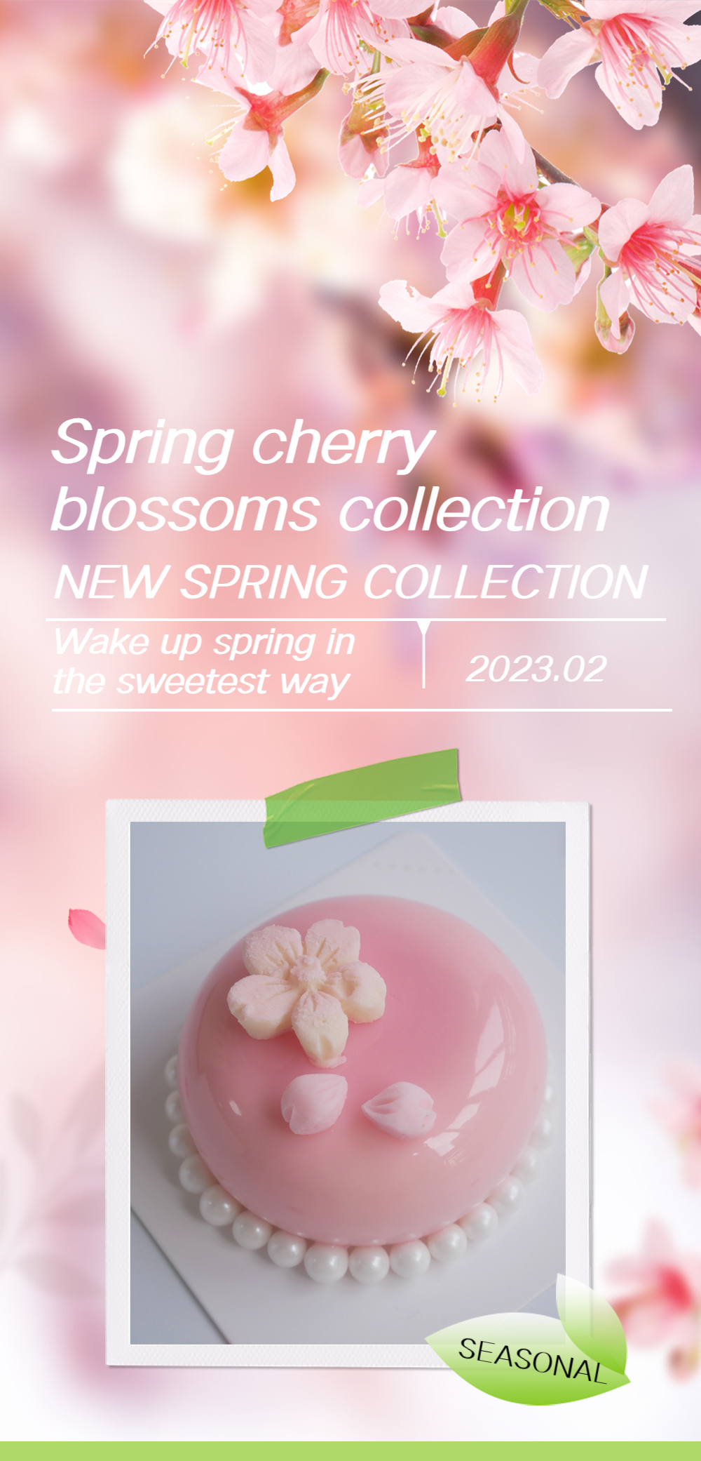 While the romantic cherry blossoms are underway, take a bite of spring's pink limit!