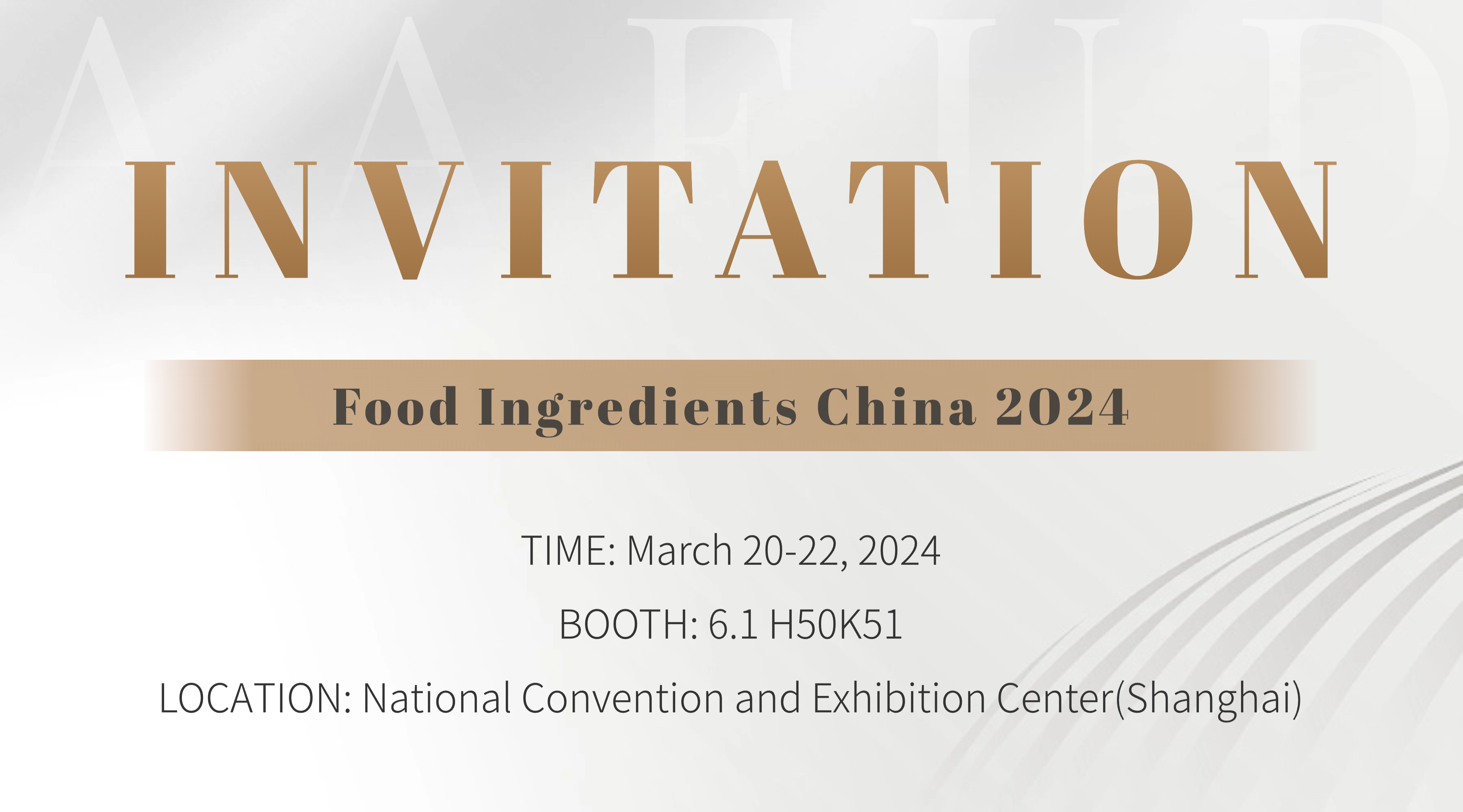 INVITATION | Food Ingredients China 2024