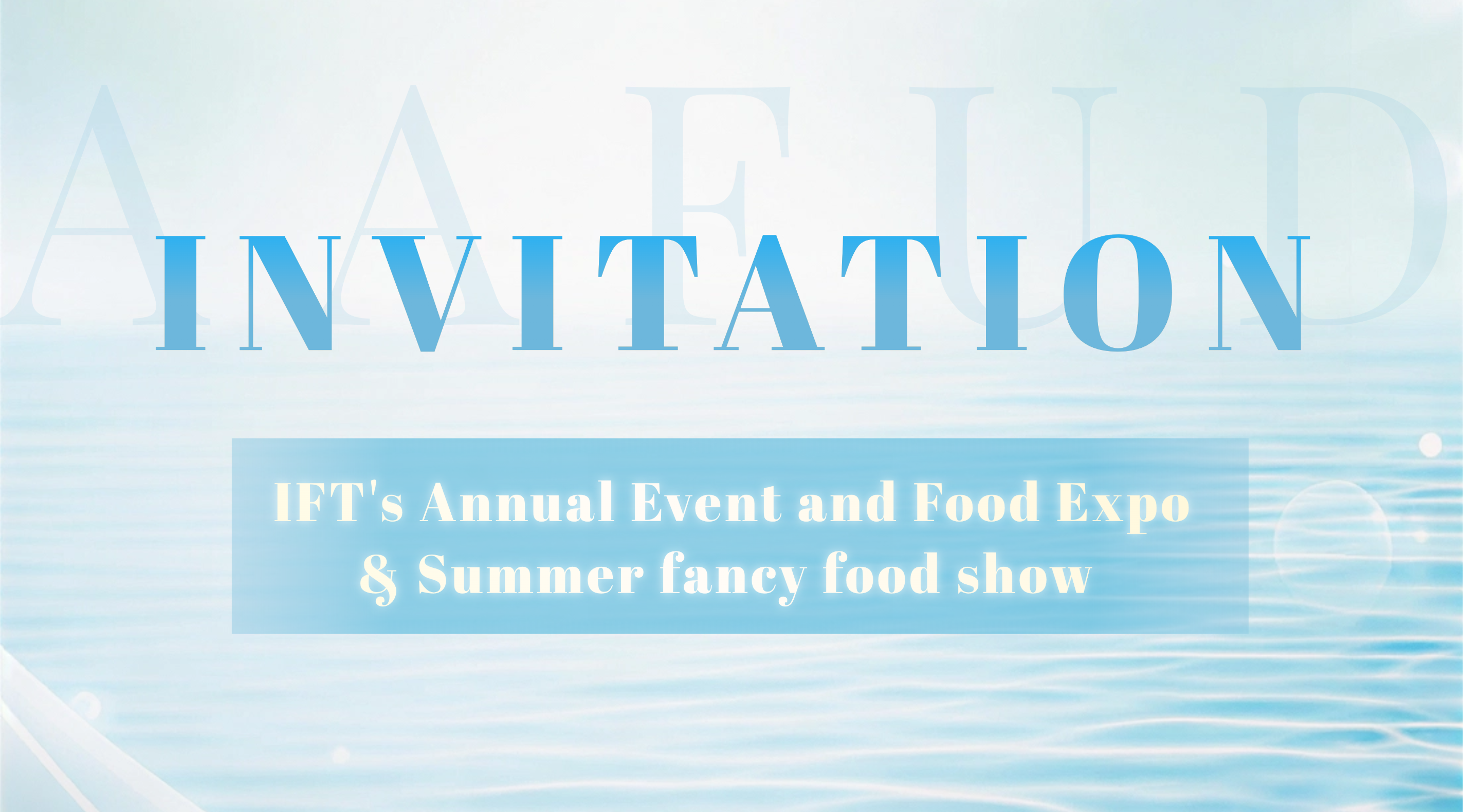Upcoming Food Exhibitions Invitation