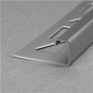 Stainless Steel Silver Brushed Steel Tile Edge Trim SSAG8