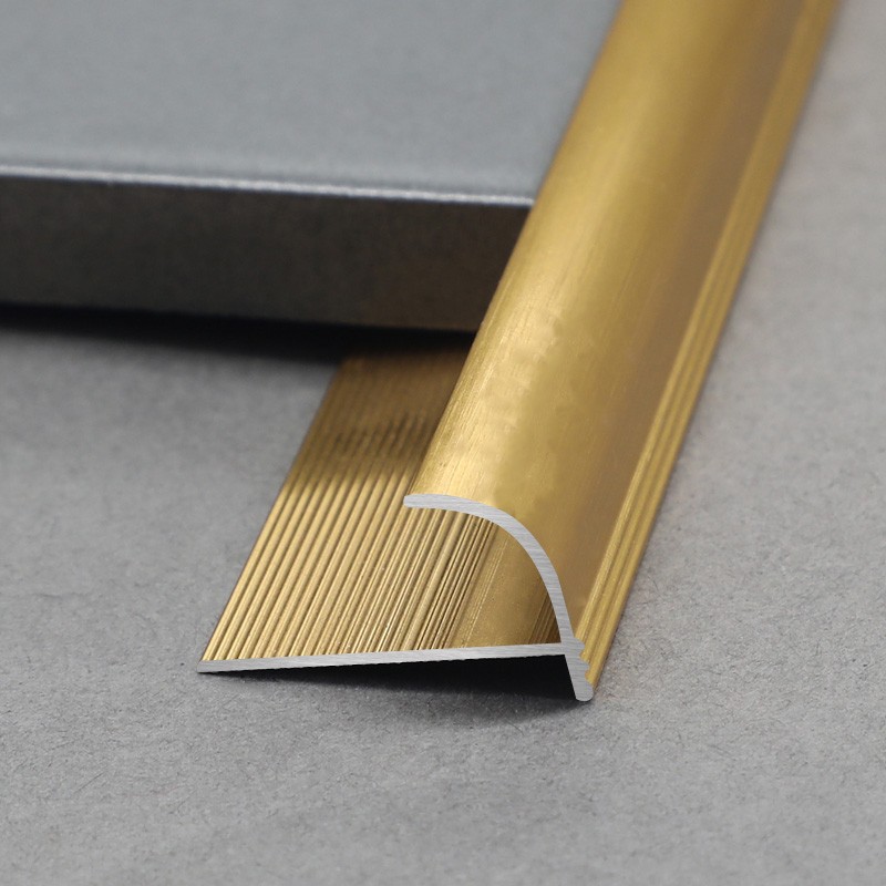 Aluminium Polished Gold Round External Shape Tile Trim CRF Factory