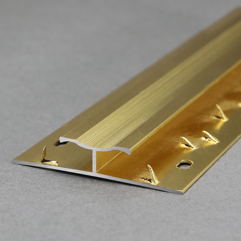 Perfil de borde de alfombra dorada de aluminio MCT1