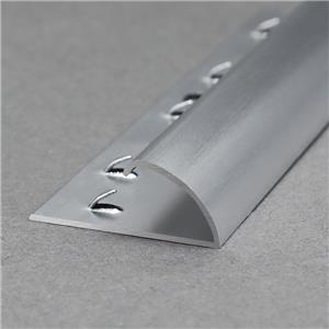Striscia di copertura per moquette in alluminio lucidato argento MCT2