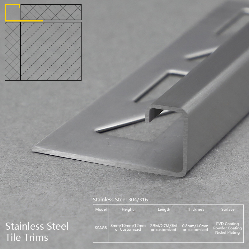 stainless steel tile edge trim