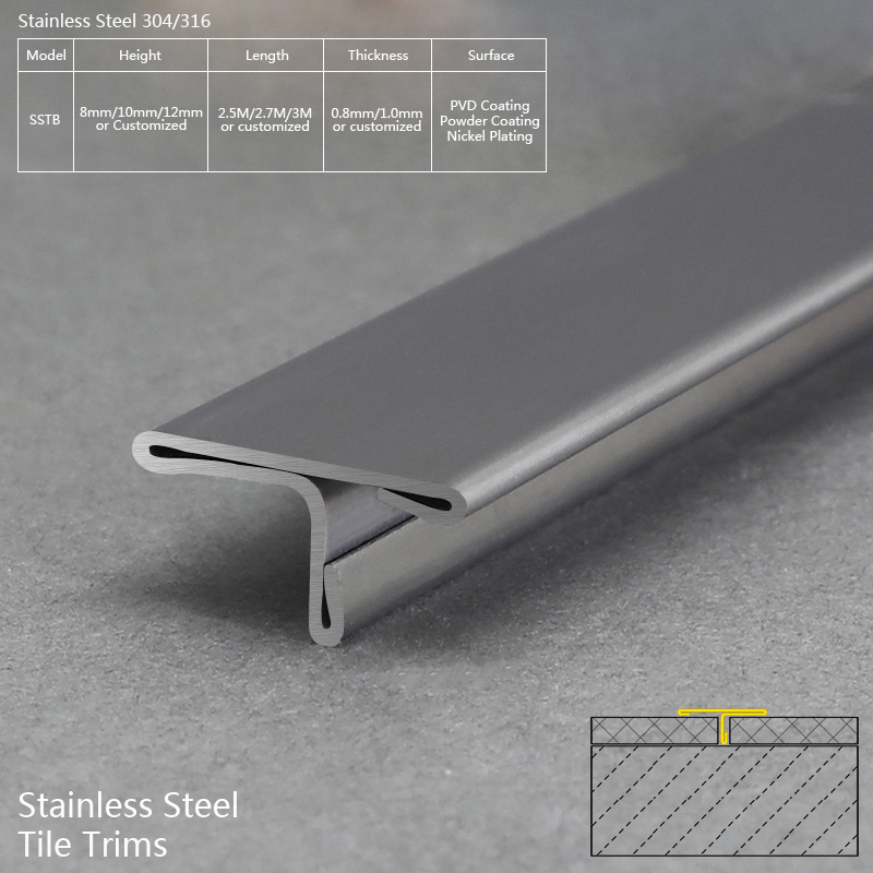 stainless steel tile trim