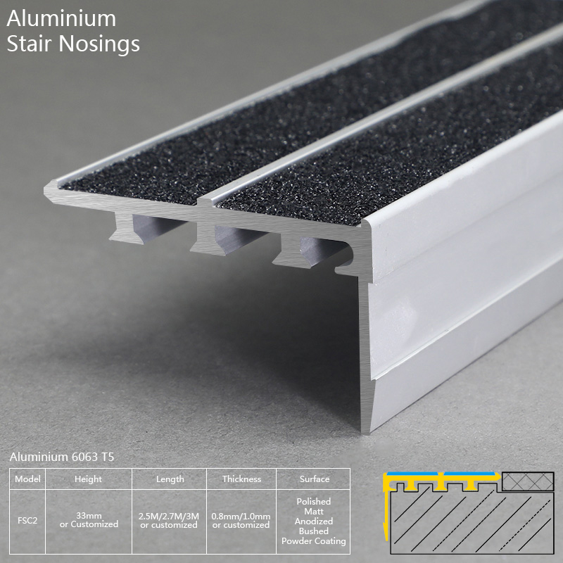 aluminium stair nosing
