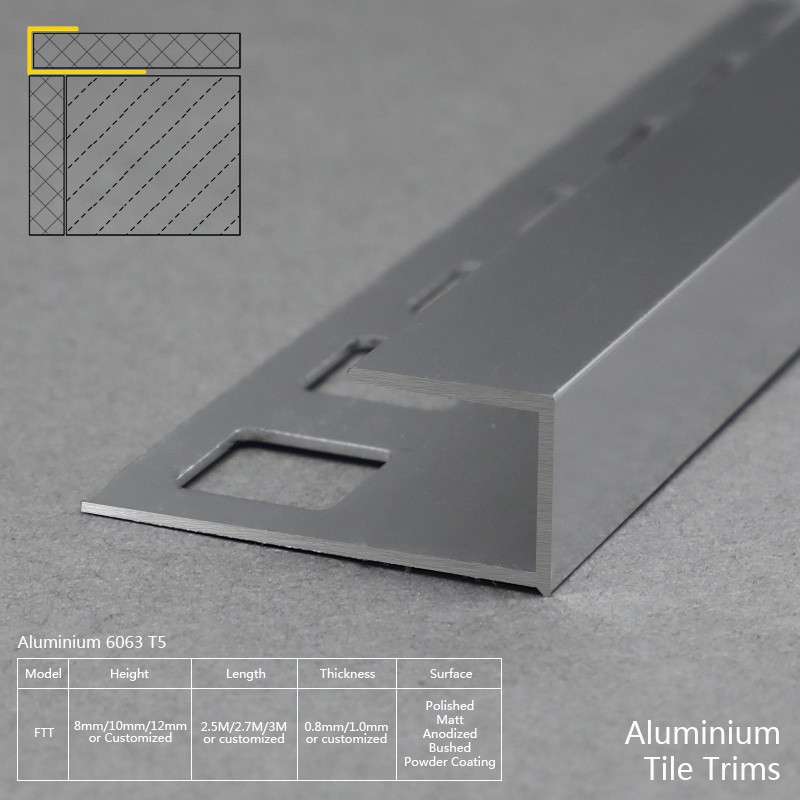 Aluminium Chrom Floor Edge Trims FTT Factory