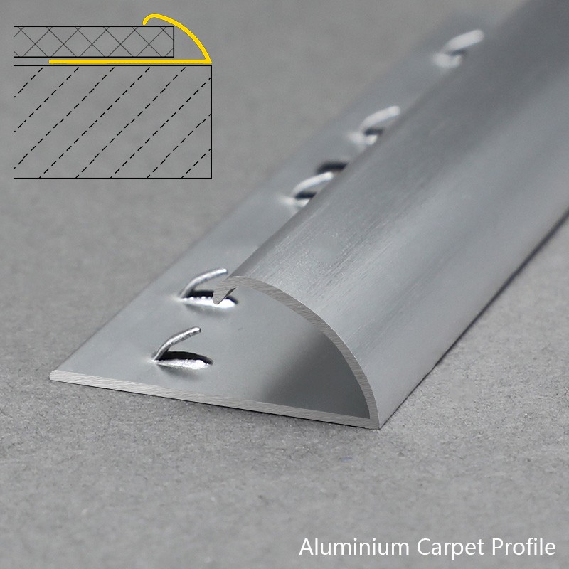 Aluminium Polished Silver Carpet Cover Strip MCT2 Factory