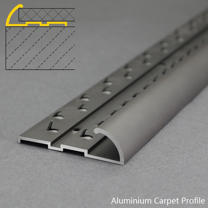 Aluminium Titanium Carpet To Tile Transition Strip MCT5 Factory