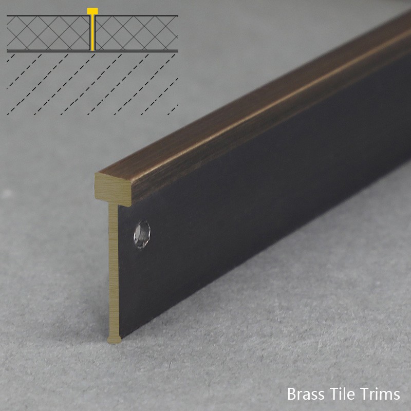 Brass T Shape Transit Decorative Metal Tile Trim BRTD Factory