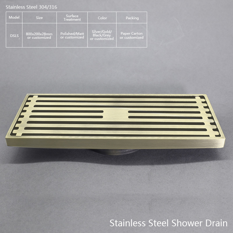Stainless Steel Shower Drains For Tile Shower Floors DSLS Factory