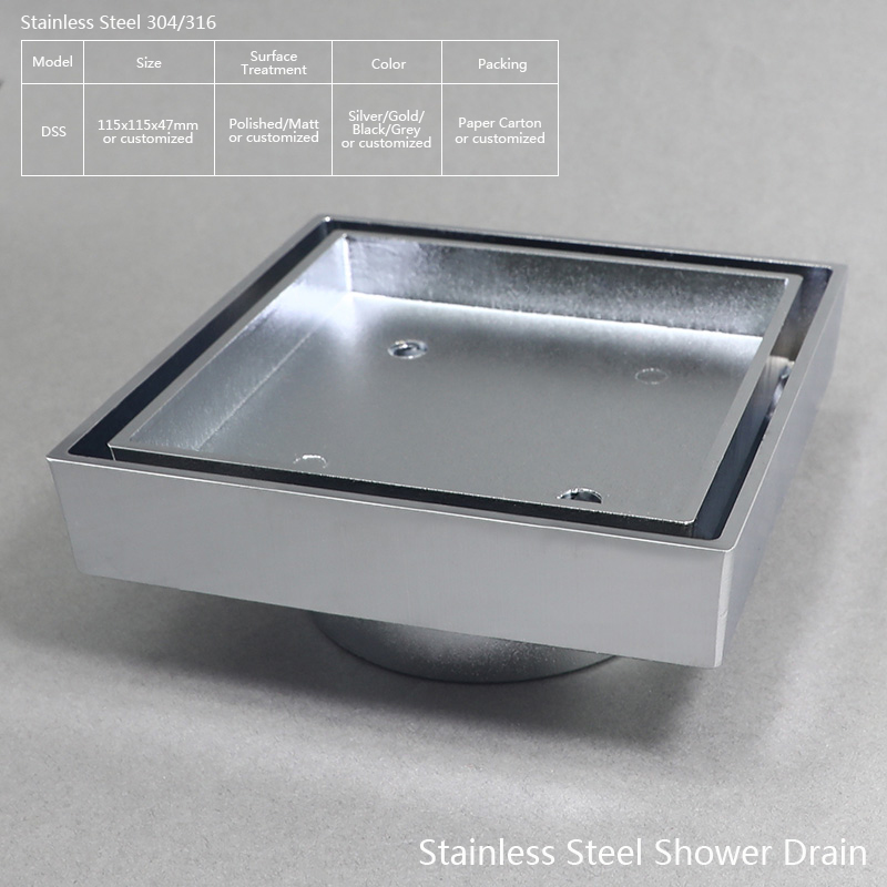 Stainless Steel Nickel Shower Drain DSS Factory