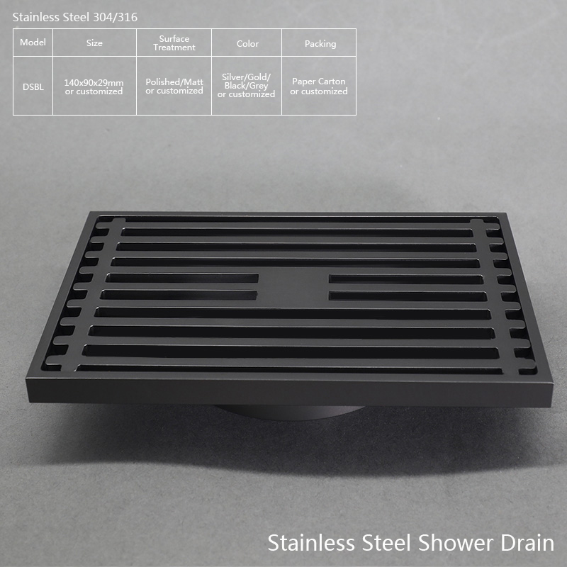 Stainless Steel Rectangular Shower Drain DSBL Factory