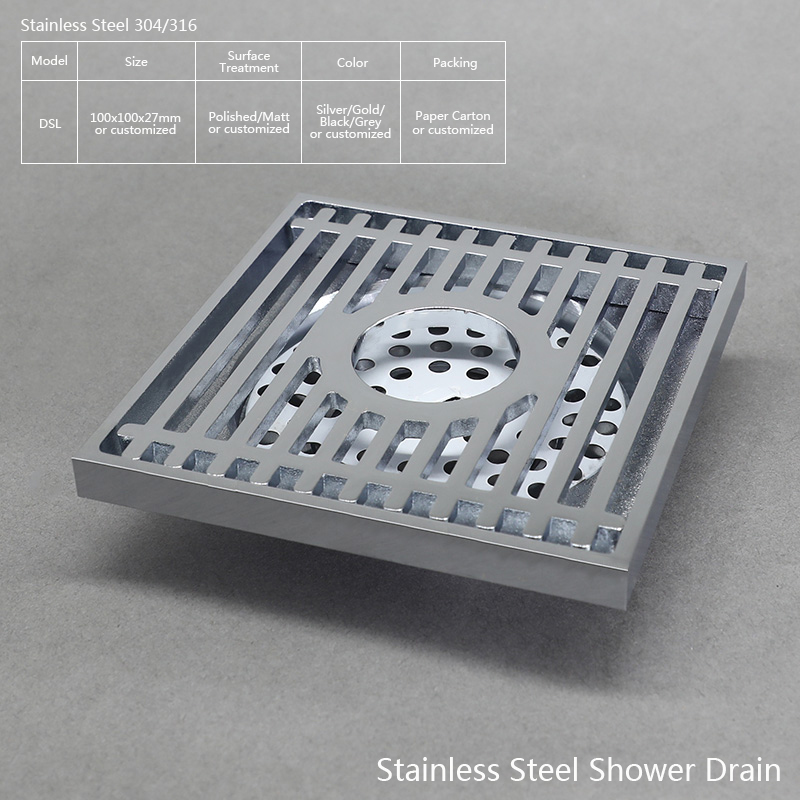 Stainless Steel Tile Insert Shower Drain DSL Factory