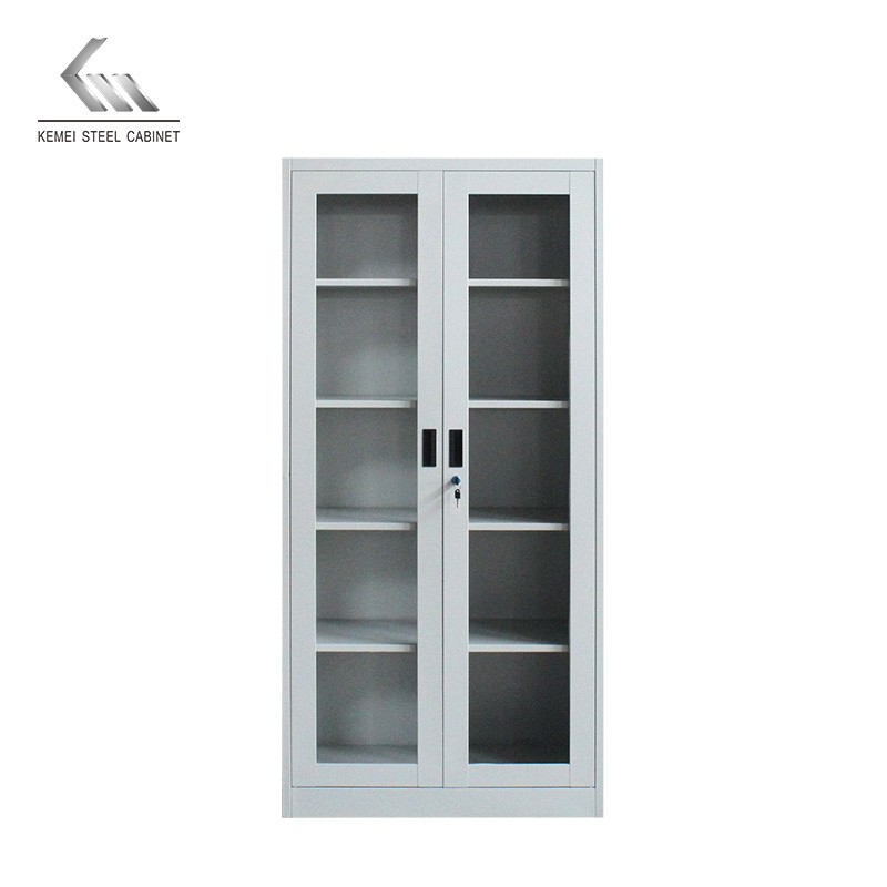Commercial Steel Material Office Furniture Swing Glass Door Metal File Storage Living Room Cabinets Cupboard