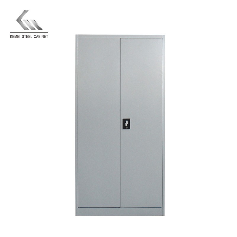 Los armarios de acero de la puerta doble diseñan los muebles del metal del dormitorio con el espejo