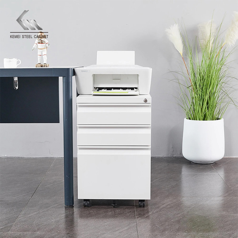 Office Filing Cabinet 3 Drawer Cabinet with Rolling Casters Factory
