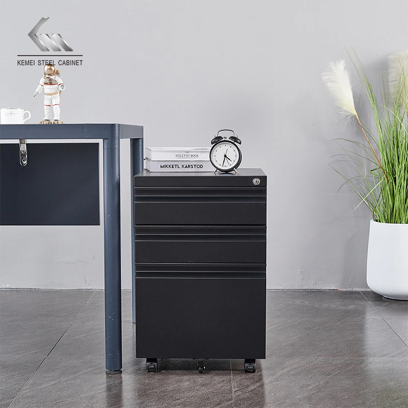 Office Filing Cabinet 3 Drawer Cabinet with Rolling Casters