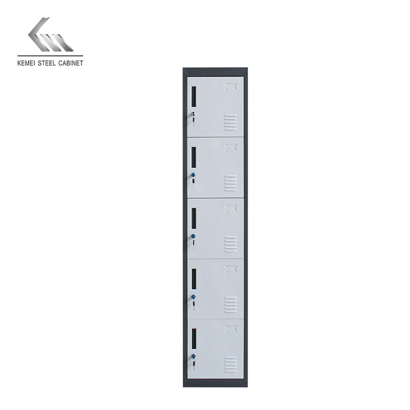Single Column 5 Compartment Steel Locker Factory